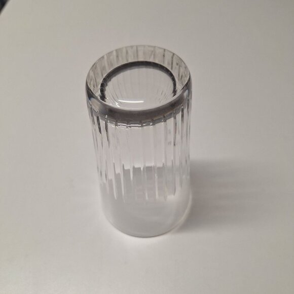 Crystal Maastricht Holland‎ Water Glass 5 Inch Tall Clear Vertical Lines - Picture 4 of 6